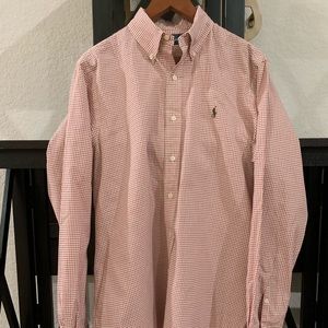 Polo Men’s long sleeve plaid button down shirt